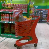 Plastic Supermarket Cart 160 Litri imagine 12