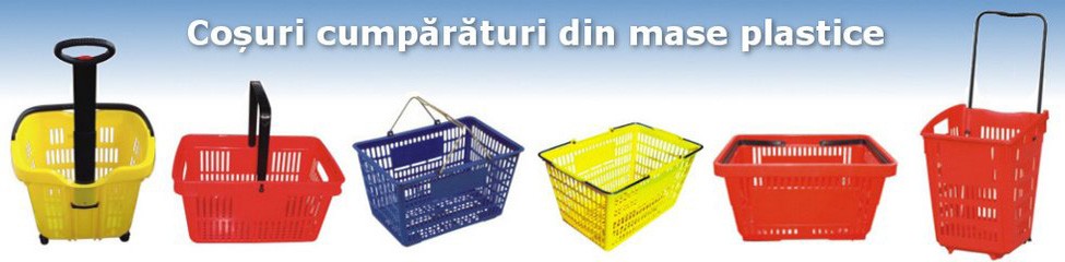De la noi puteți achiziționa coșuri pentru cumpărături din plastic, pentru magazine hypermarket, supermarket sau minimarket
